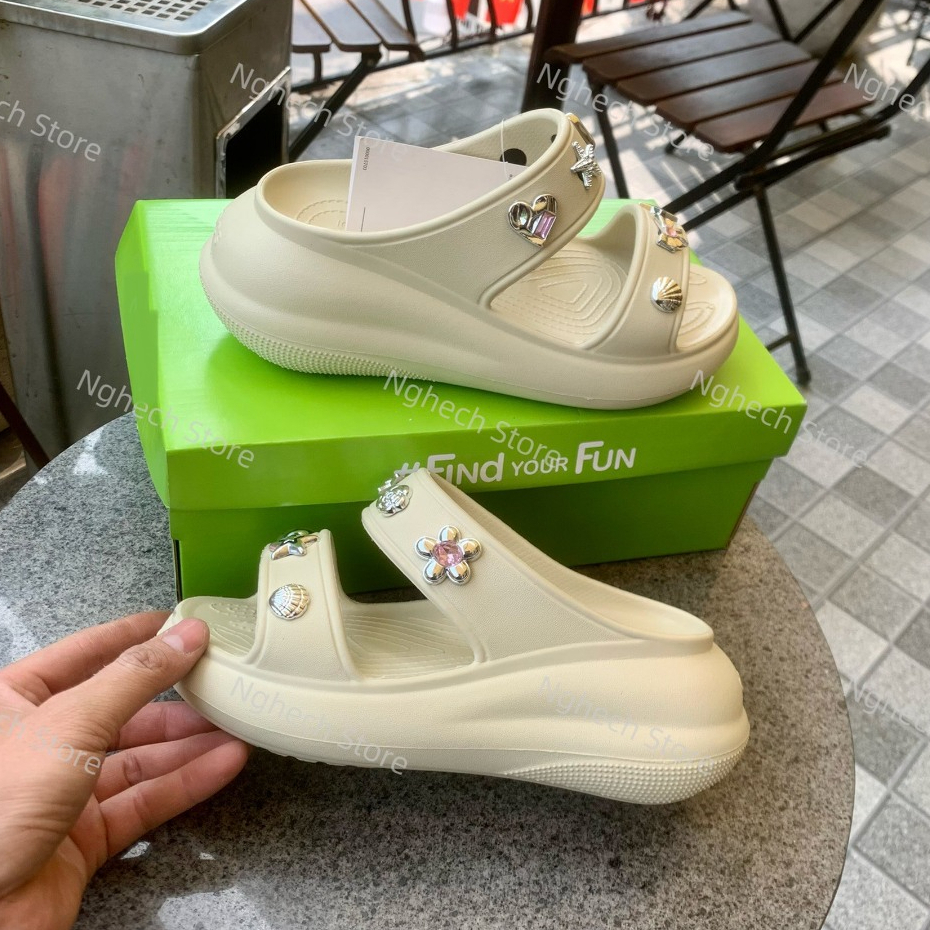 Cross Đế Cao 7CM - Cross Sandal Nữ Đế Cao, tặng kèm sẵn Charm 3D