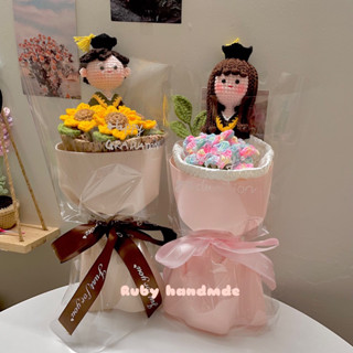  Bó hoa nam nử cử nhân mix hướng dương cẩm tú cầu quà tặng lễ tốt nghiệp 