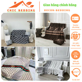 Chăn tuyết nhung văn phòng gấp gọn chất liệu mềm mịn, Mền nỉ nhung kích thước 1m3x1m9 hoạ tiết sang trọng (tặng kèm hộp)