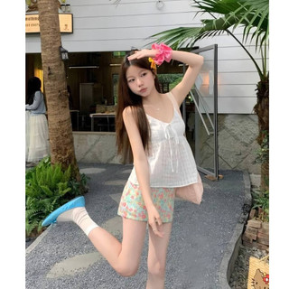 Set Áo 2 Dây Kèm Chân Váy Hoa Set Đồ Nữ Đi Chơi Đi Biển Áo babydoll 2 s phối chân váy dáng trẻ trung xinh xắn cho nàng 