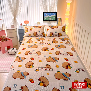Combo 3 Món Ga Gối Poly Cotton 1m2, 1m4, 1m6, 1m8, Combo Drap Ga Trải Giường + 2 Vỏ Gối Nằm Cute - KingHome