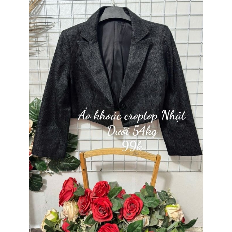 (2hand Nhật) Áo khoác croptop Nhật