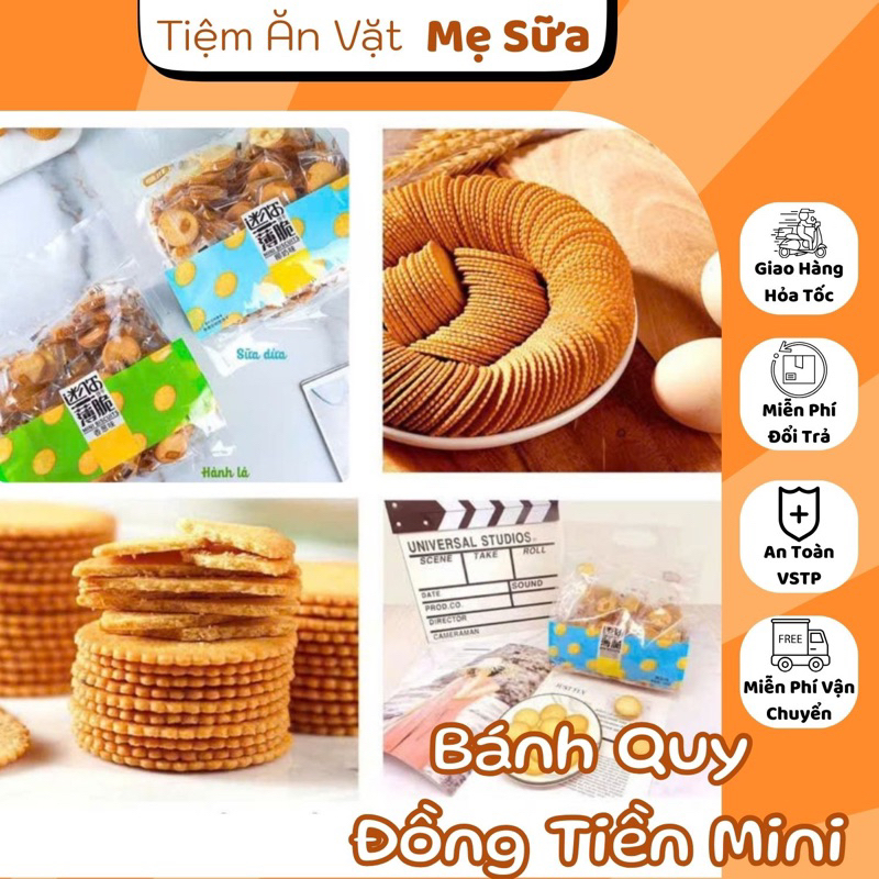 BÁNH QUY ĐỒNG TIỀN MINI SHUNWANG, BÁNH QUY ĐỒNG TIỀN MINI 408G