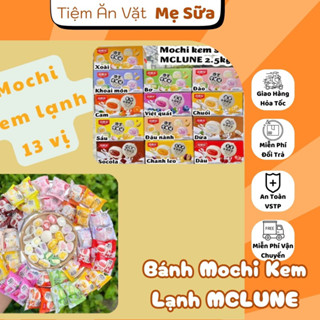 THÙNG BÁNH MOCHI KEM LẠNH, BÁNH MOCHI KEM LẠNH MCLUNE NHÂN KEM SỮA PHỦ DỪA HỘP 2,5KG