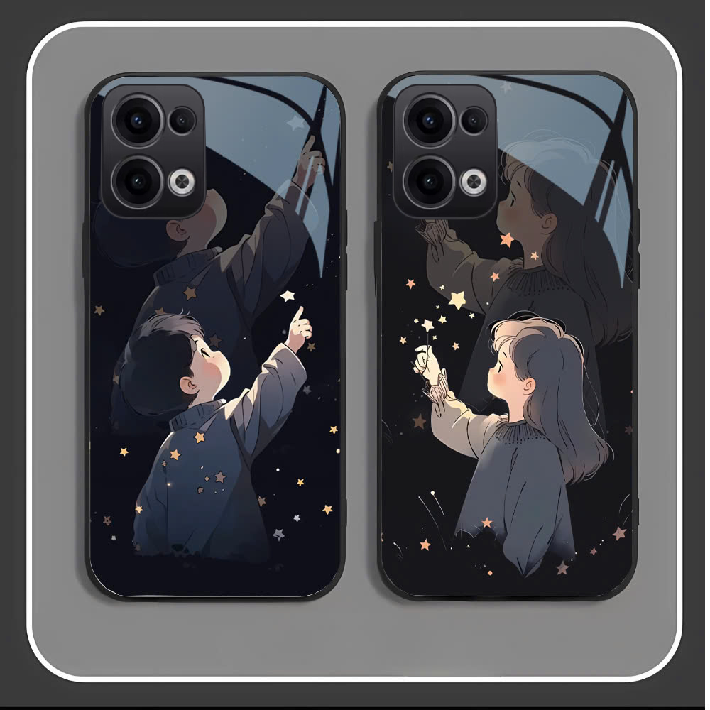 Ốp Lưng cho OPPO RENO13 5G/ RENO 13 PRO 5G Mặt kính cường lực, cao cấp ỐP CẶP ĐÔI