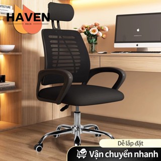 Ghế Xoay Văn Phòng Văn Lưới  Có Tựa Đầu Nệm Lưng Cao Cấp Tiện-đại dạng lưới thoáng mát kết hợp nâng hạ xoay tròn 360 độ