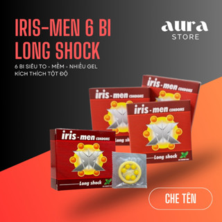 Combo 5c Bao cao su Bi gai Irismen Bcs 6 hạt bi SILICON to cực mềm Kéo dài quan hệ