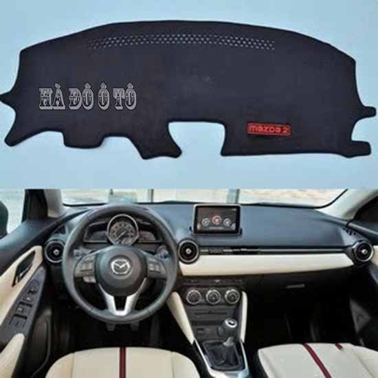 Thảm taplo lông cừu Mazda 2 2014 2015 2016 2017 2018 2019 - Thảm che nóng taplo mazda 2