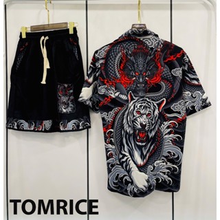 Đồ bộ Pijama lụa mềm mịn,thoáng mát với thiết kế tinh tế,bộ đồ nam in họa tiết 3D đường may tỉ mỉ VIP05-TOMRICE