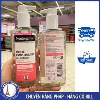 Sữa rửa mặt Neutrogena gel nettoyant pamplemuosse, sữa rửa mặt neutrogen bưởi hồng dạng gel 200ml_Dodoshop
