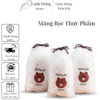 Màng Bọc Thực Phẩm,Co Giãn Siêu Dai,Có Chun Kèm Túi Gấu,  Chất Liệu Nilong PE An Toàn