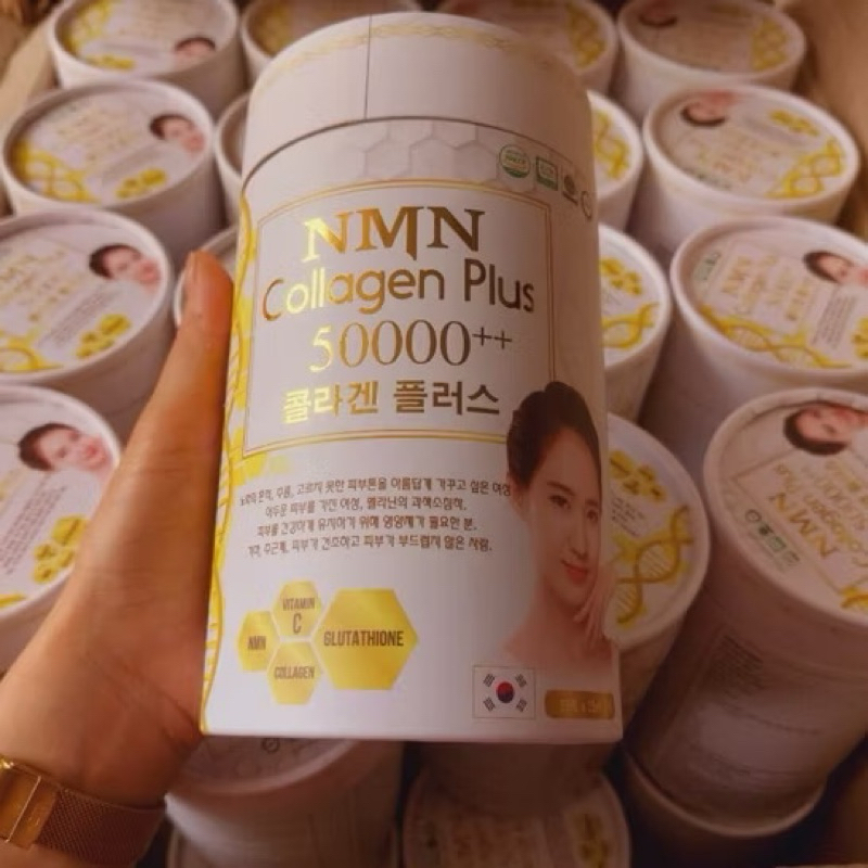 NMN Collagen Plus 50000++ Hộp Lớn – Bổ Sung Vitamin C, Collagen, Glutathione