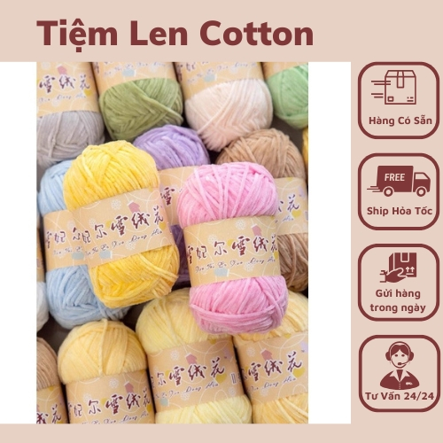 Len Nhung Chenille 2mm 42 Màu Sắc