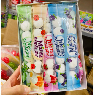  Hộp 30 Kẹo Bông Dẻo Marshmallow Bánh Bao Nhân Chảy Vị Trái Cây Thái Lan Kẹo Maráhmallow nhân siro siêu ngon 