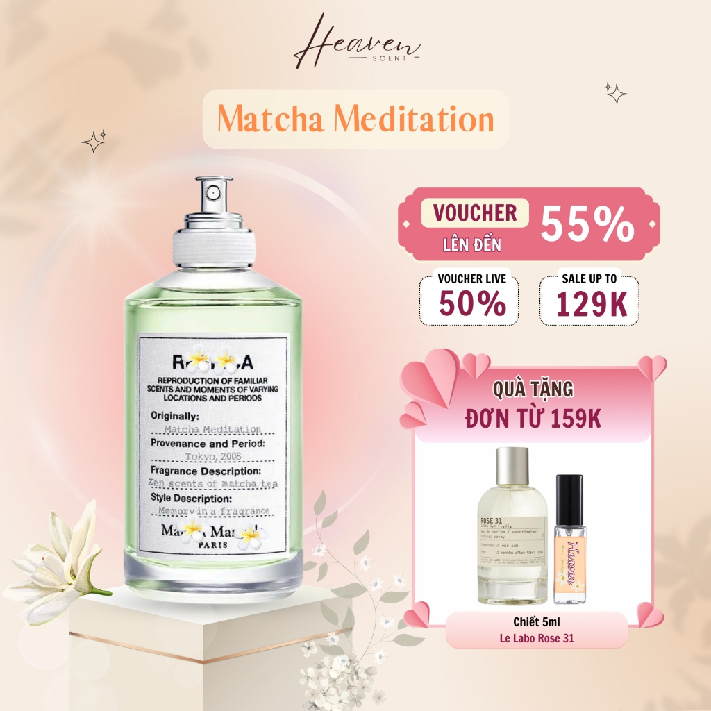 Nước Hoa Chiết Nam Nữ Rep.lik@ Matcha Meditation Chính Hãng Hương Thơm Thanh Lịch, Tinh Tế
