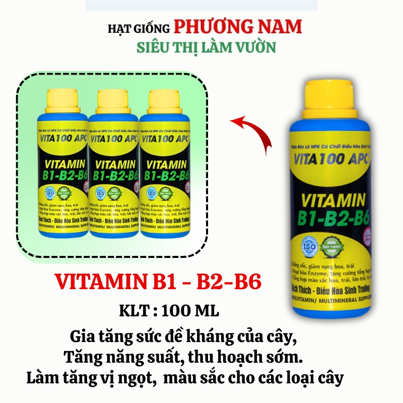 100 Ml - Phân Bón Lá Vitamin B1 B6 B12 Phương Nam