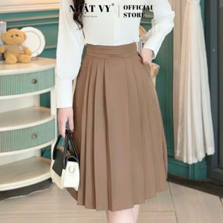 Chân váy Nhật Vy form chữ A xếp ly eo phù hợp công sở dạo phố thanh lịch đơn giản - D3077