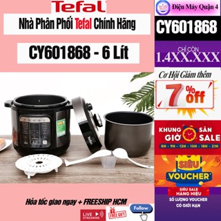 CY601868 -- Nồi áp suất điện Tefal CY601868 6 lít , Hàng Chính Hãng