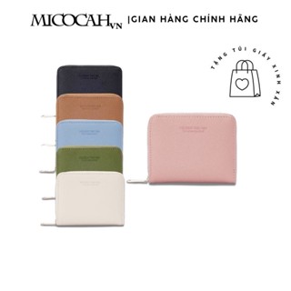 Ví nữ FFY dáng gập mini khoá kéo đựng thẻ tiền màu sắc đơn giản W221