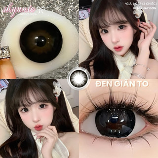 🖤(CẬN TỪ 0-6 ĐỘ) LENS BLACK - 1 cặp kính áp tròng có cận màu đen 14.5mm GIÃN TO - kính áp tròng SHYNNIE LENS🐰