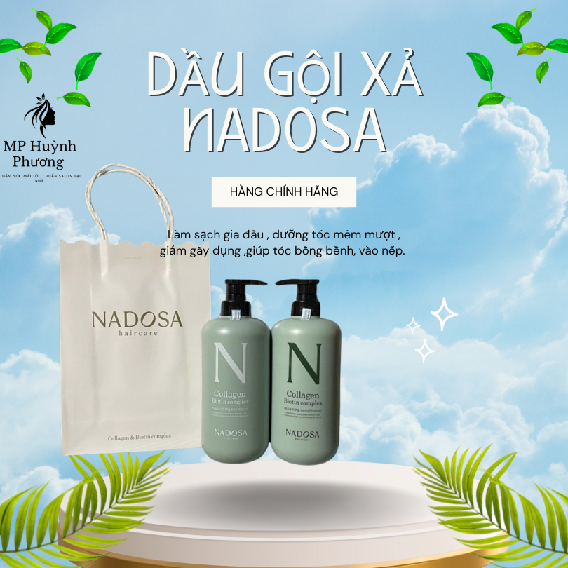 Dầu Gội Xả Siêu Mềm Mượt NADOSA 800ml – NHẬP KHẨU CHÂU ÂU, CAM KẾT CHÍNH HÃNG