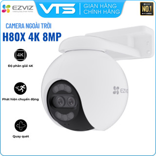  Camera Wifi Ngoài Trời EZVIZ H80X 4K 8MP Ống Kính Kép H8X 4MP 2K+  Đàm Thoại 2 Chiều Xoay 360,Báo Động Còi Và Đèn VTS 