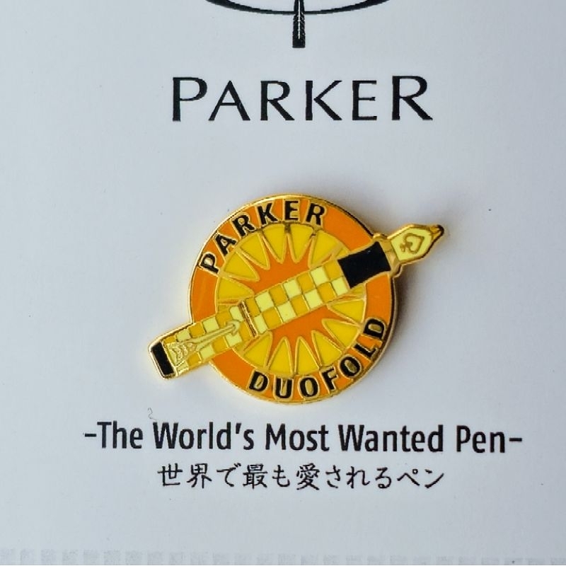 (sưu tầm) huy hiệu logo hãng bút Parker bút PARKER DUOFOLD