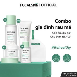 Sữa Rửa Mặt + Toner + Serum + Kem Dưỡng Ẩm Rau Má FOCALSKIN Centella B5 Cấp Ẩm Phục Hồi Da