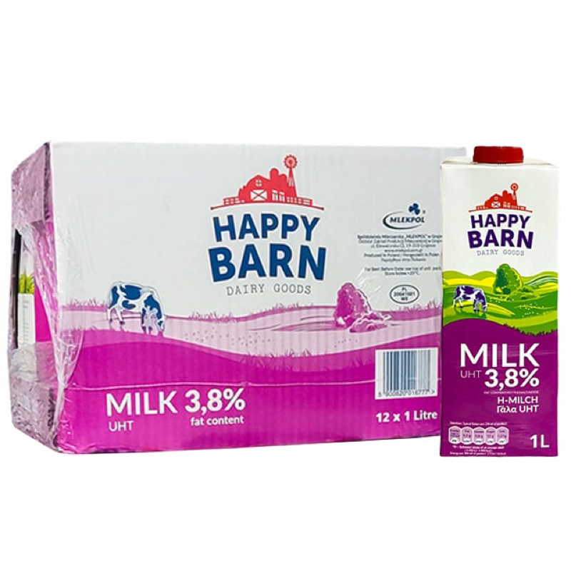 [Date 10/2026] Sữa tươi nguyên kem béo 3,8% Happy Barn