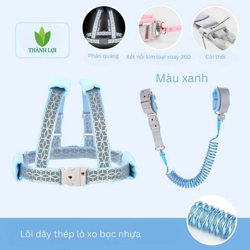 Dây đeo chống lạc an toàn cho trẻ em có khóa gài, dễ dàng điều chỉnh