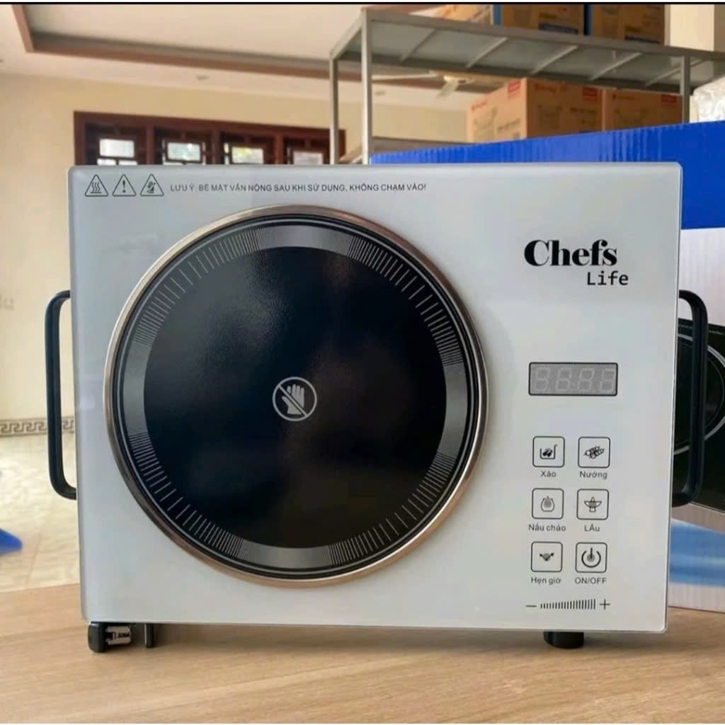 Bếp từ hồng ngoại cảm ứng CHEFS LIFE - BH 1 NĂM] Nút xoay tinh chỉnh nhiệt độ Bếp Điện