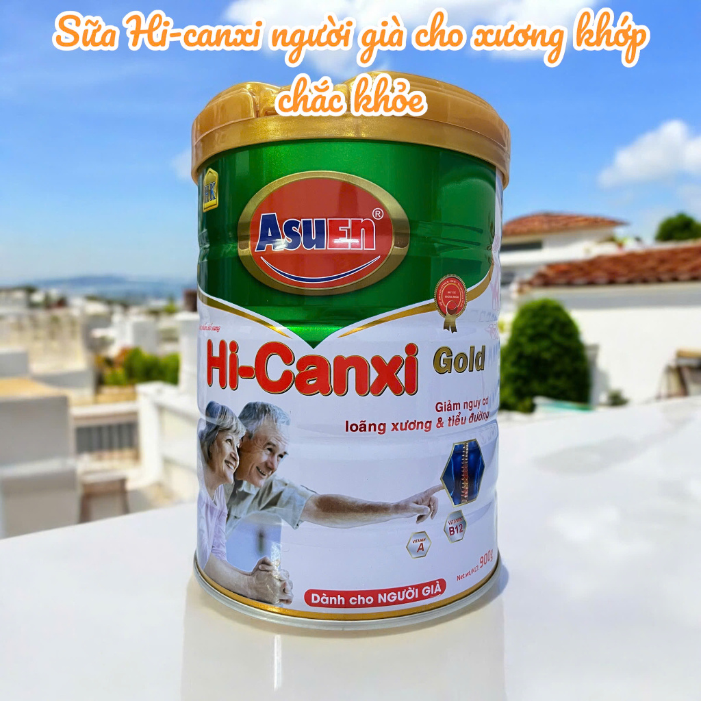 SỮA Hicanxi cho người già ASUEN Hi-canxi 900g - DÀNH CHO NGƯỜI GIÀ LOÃNG XƯƠNG, CHẮC KHỎE XƯƠNG, NGỪ
