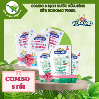  COMBO 3 Bịch Nước Rửa Bình Sữa Kodomo 700ml Chính Hãng Thái Lan 