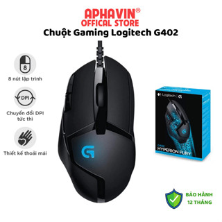 Chuột Gaming Có Dây Logitech G402 Hyperion Fury Liên Doanh - Led RBG 4000 DPI, Cảm Biến Siêu Nhạy, Bảo Hành 12 Tháng