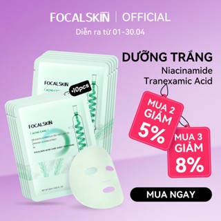 [COMBO 10 MIẾNG] FOCALSKIN Mặt Nạ Tràm trà Úc B5 Ngải Cứu Bạc Hà Viatmin C Hỗ Trợ Trị Mụn Cấp Ẩm Hiệu Quả 25ml
