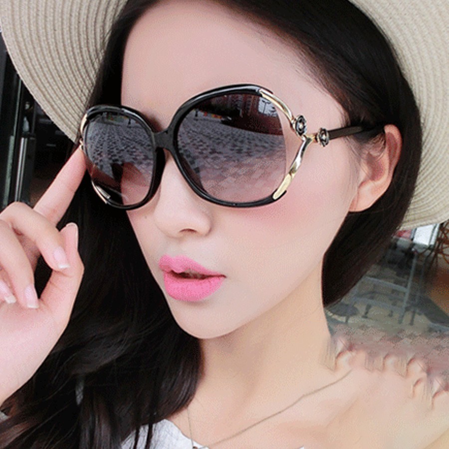Kính mắt nữ thời trang hai hoa tròng chống tia cực tím UV400