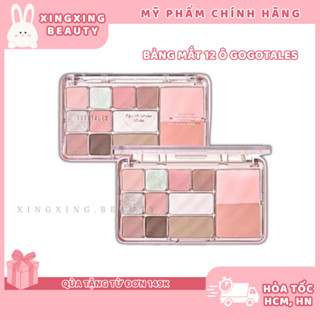GOGOTALES Bảng phấn mắt má tạo khối 4 in 1 Gogotales bảng mắt 12 ô GOGOTALES Heart Racing GT724 XINGXINGBEAUTY