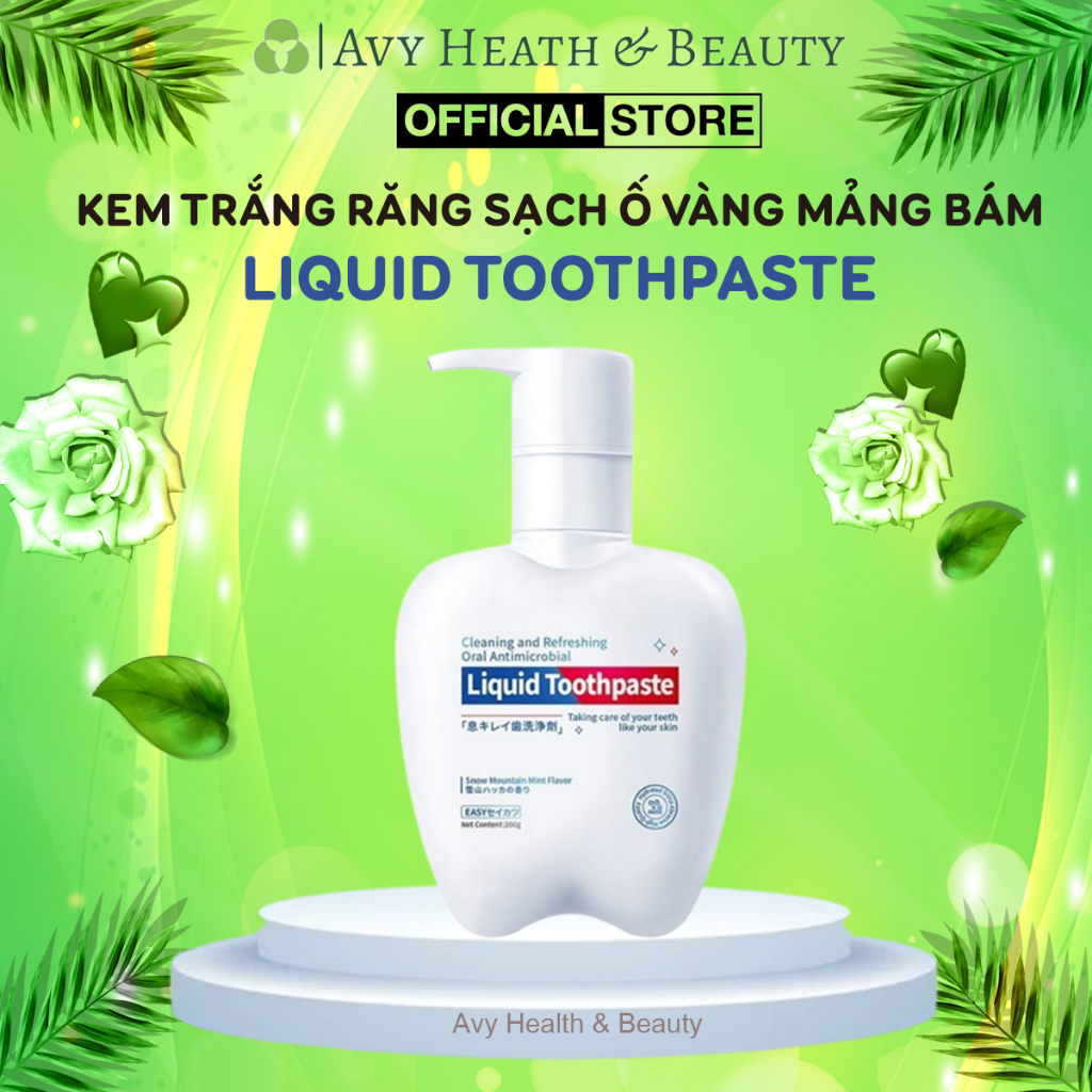 Kem Đánh Răng Nhật Liquid Toothpaste Trắng Răng Tẩy Ố Vàng Răng Thơm Miệng 200g