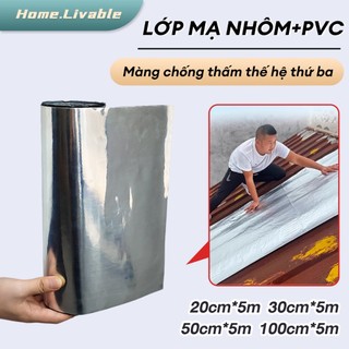 Thế hệ 3 LỚP MẠ NHÔM MÀNG CHỐNG THẤM PVC  Chống BÃO SỐ 10 Giảm tiếng ồn khi mưa lớn Cuộn 5 mét băng keo dán Miếng dán si