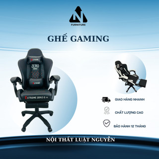  Ghế xoay da gaming văn phòng ngã lưng có gác chan 