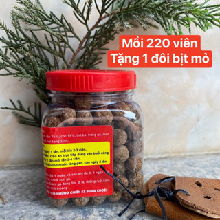 Mồi cóc rắn 220 viên  gà chọi, gà cựa.Ngày dùng 4 viên.Giúp gà sung căng, tăng bo đá,bổ gân cốt và bền bỉ khi thi đấu