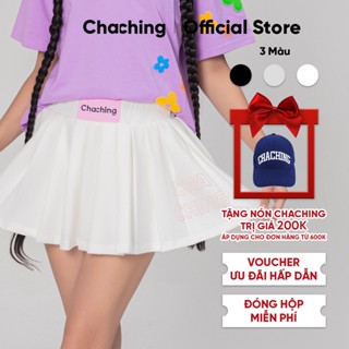 Chân Váy Ngắn Xếp Ly To ChaChing, Chân Váy Nữ Xếp Ly Ngắn Dáng Xoè Chất Vải Thun Tici Dày Dặn, Có Quần Bảo Hộ Bên Trong