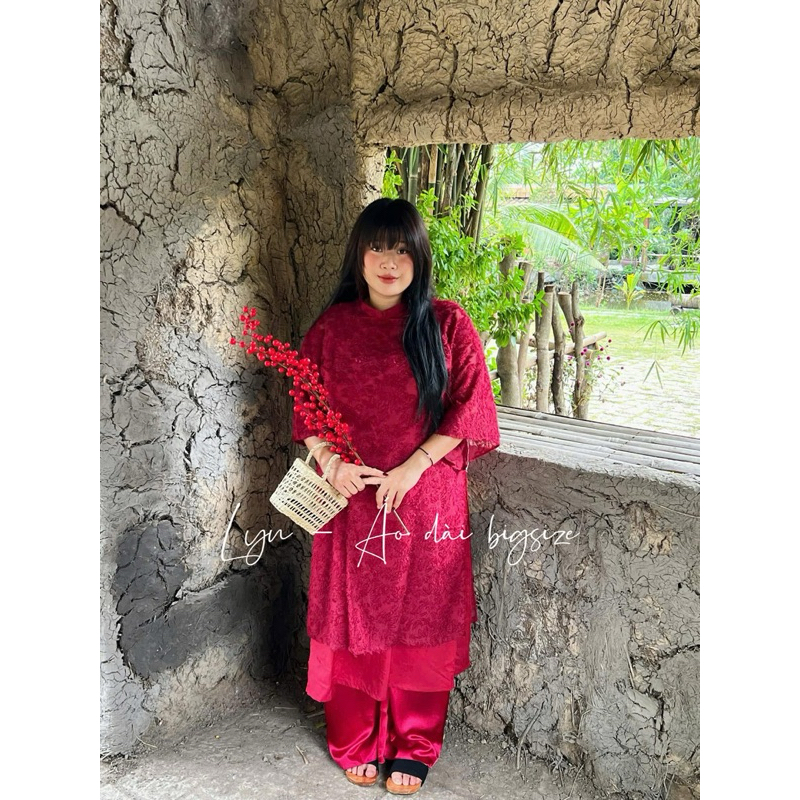 Bigsize Áo dài tơ lông xù 4 tà bigsize , áo dài bigsize -150kg