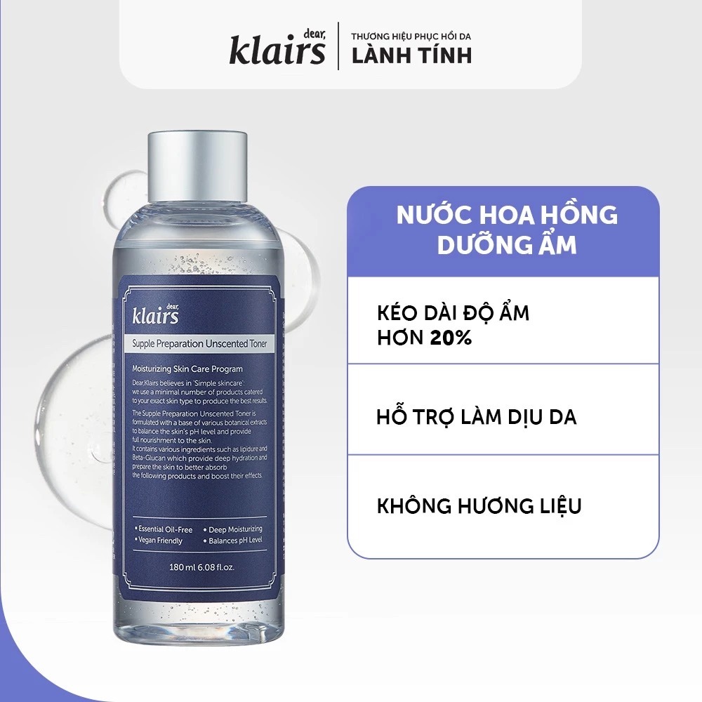 Nước hoa hồng Dear, Klairs Supple Preparation Toner | BigBuy360 - bigbuy360.vn