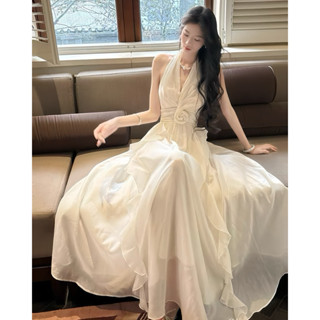  DT5 ĐẦM TƠ ÁNH KIM HOA NGỰC DỰ TIỆC HỞ LƯNG KIỂU HOA EO | ĐẦM XÒE TẦNG VOAN TƠ NHẸ NHÀNG HOT TREND 