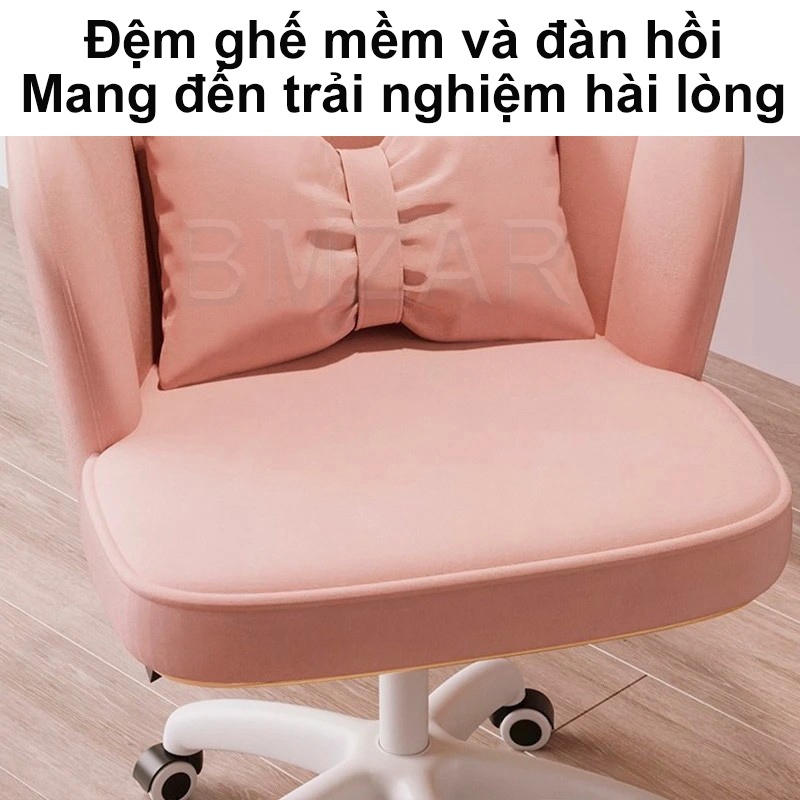 Bmzar Ghế máy tính có thể điều chỉnh, ghế văn phòng thoải mái, ghế trang điểm phòng ngủ, xoay 360 độ | BigBuy360 - bigbuy360.vn
