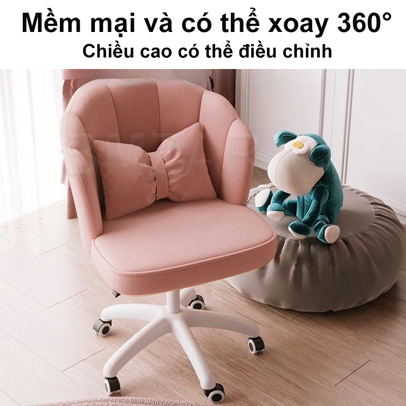 Bmzar Ghế máy tính có thể điều chỉnh, ghế văn phòng thoải mái, ghế trang điểm phòng ngủ, xoay 360 độ | BigBuy360 - bigbuy360.vn
