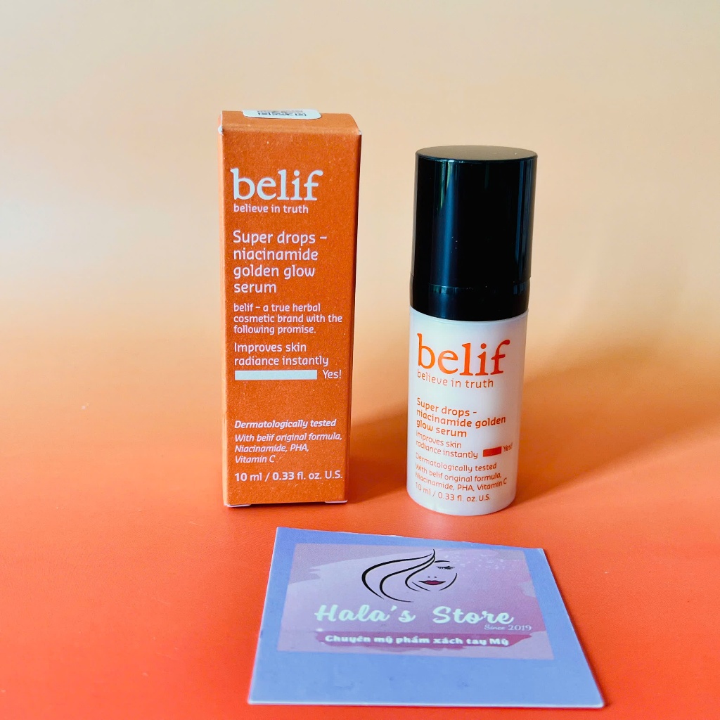 Tinh chất dưỡng Belif Super Drops Niacinamide Golden Glow Serum