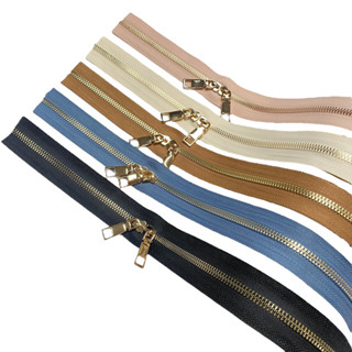 Dây khoá may balo túi xách, dây kéo 2 chiều kèm củ khoá - Khoá răng nhựa giả kim loại.