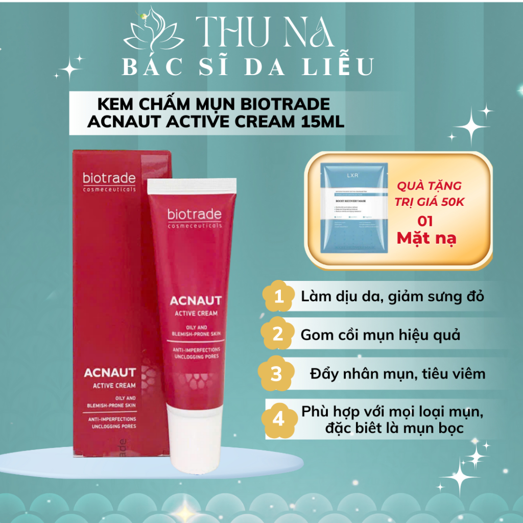 Kem chấm Mụn Biotrade Acnaut Active Cream giảm đỏ, mờ thâm Biotrade